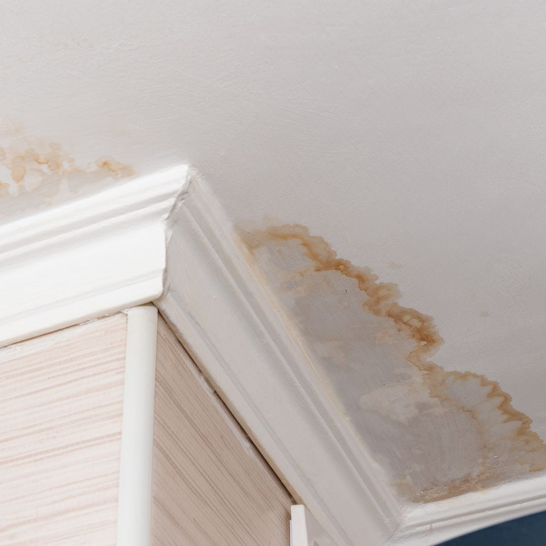 Water damage on home's ceiling