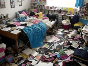 A messy kid’s room