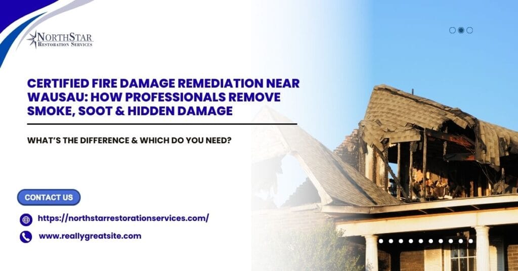 Certified Fire Damage Remediation Near Wausau: How Professionals Remove Smoke, Soot & Hidden Damage