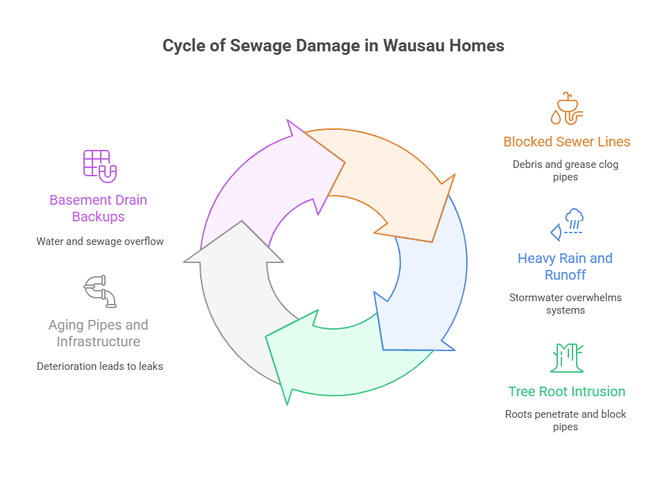 Common Causes of Sewage Damage in Wausau Homes