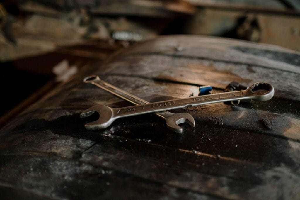 Close-up photo of wrenches