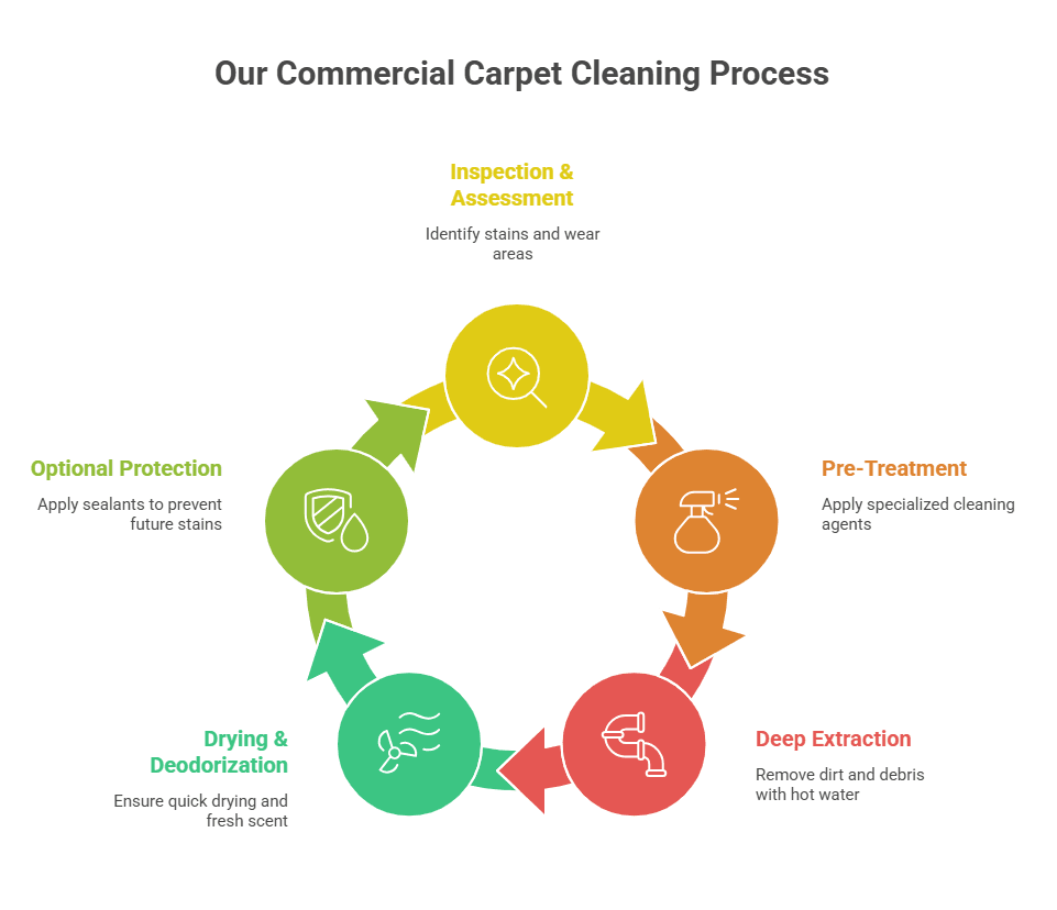 Our Commercial Carpet Cleaning Process