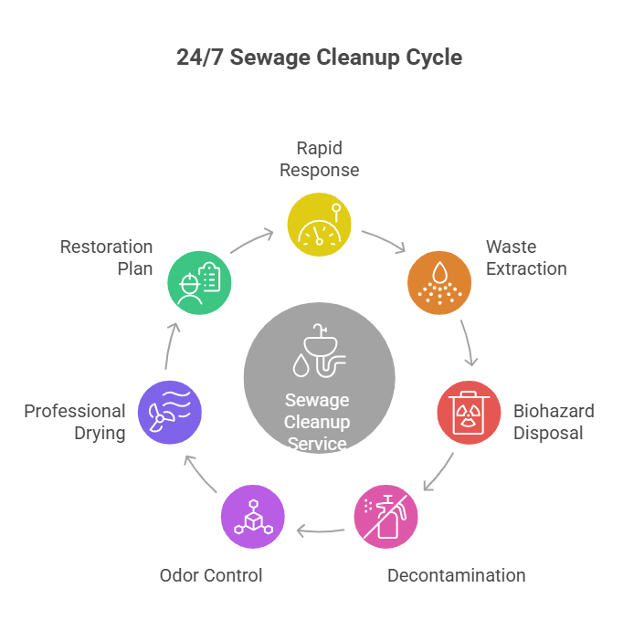 Benefits of 24/7 Sewage Cleanup Service
