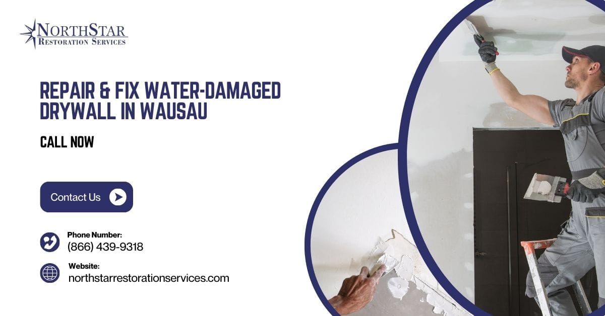 Image showcasing Repair & Fix Water Damaged Drywall in Wausau - Call Now