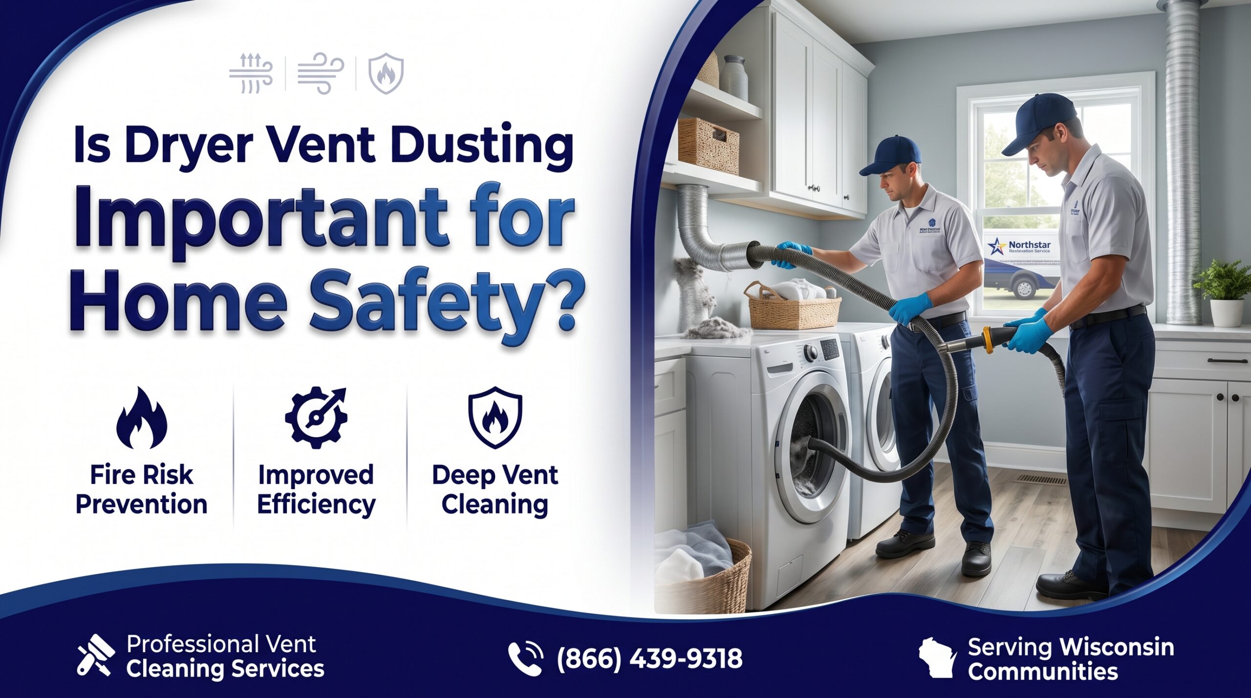 Dryer vent dusting
