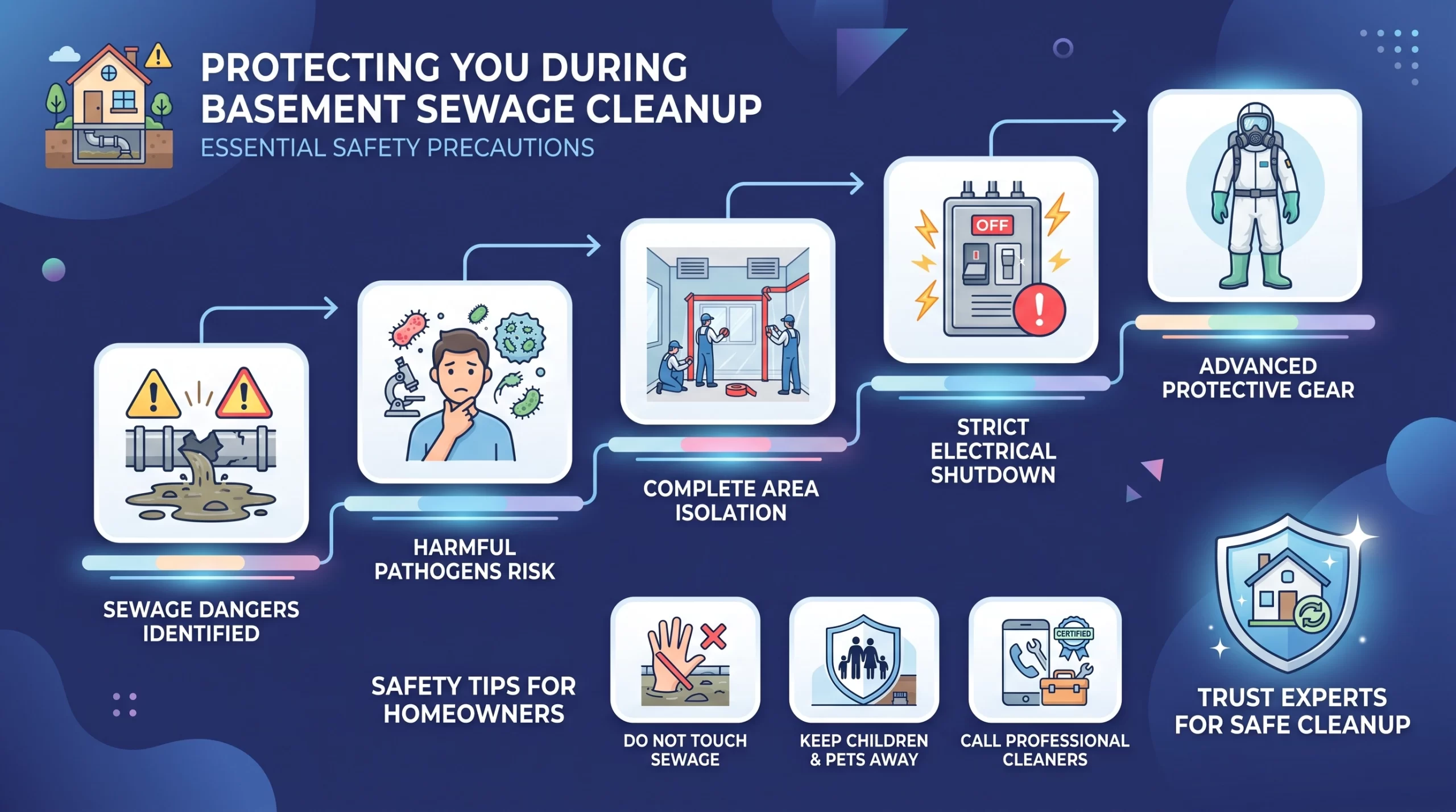 protection during basement sewage cleanup