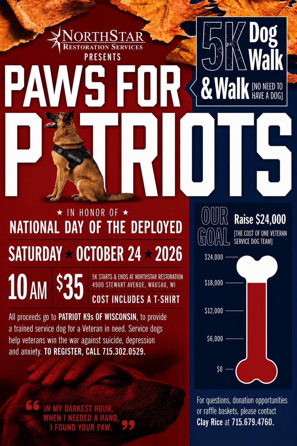 Paws for Patriots 5K Wausau